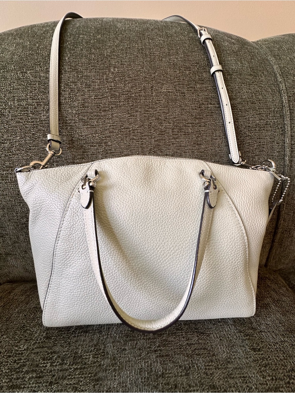 Coach Prairie Pebbled Leather Satchel Bag - Picture 2 of 8